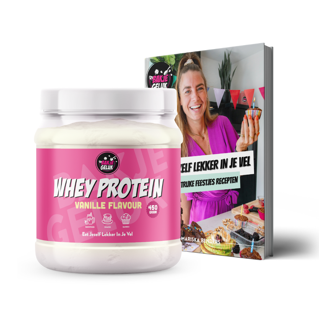 Boek 3: Bakje Geluk Whey Protein Vanille Bundel